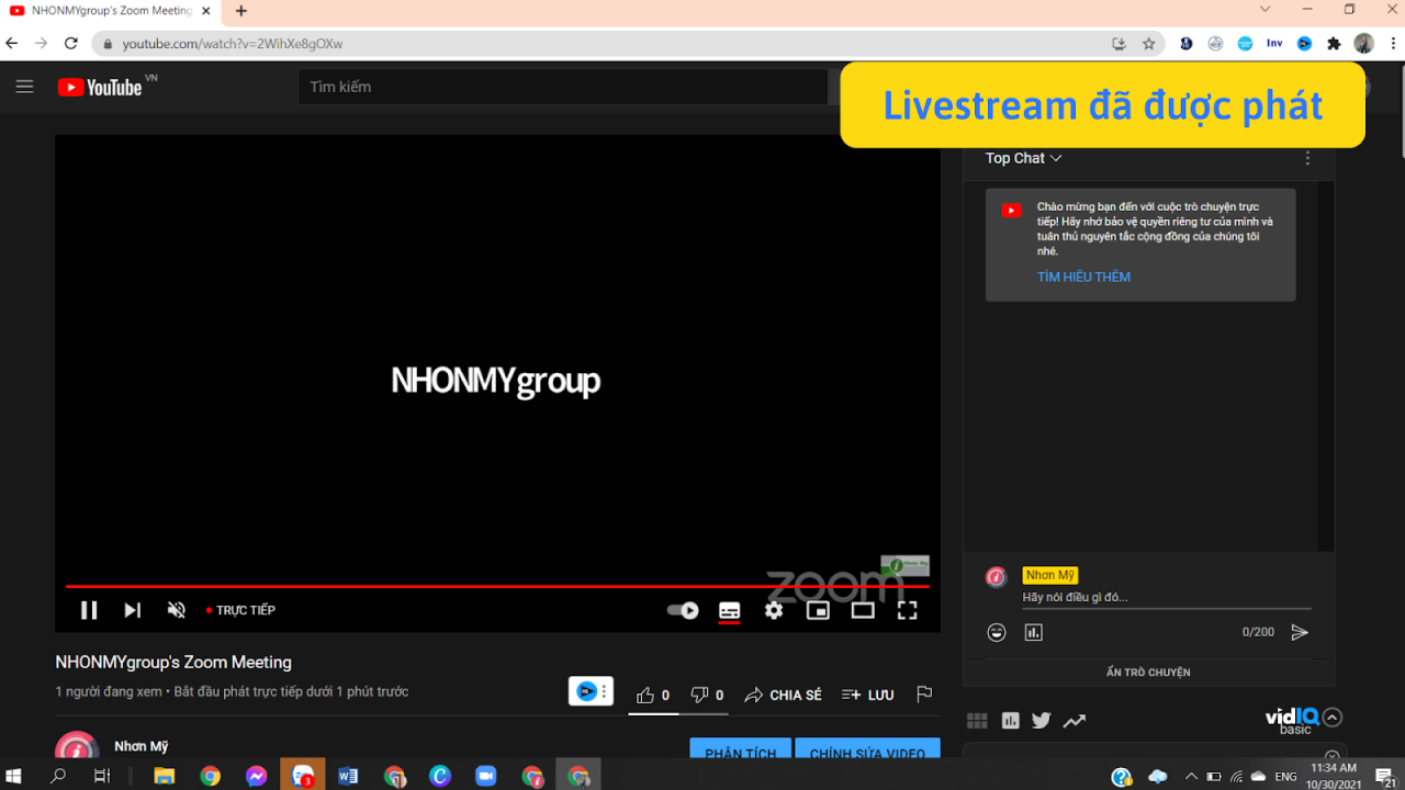 Cách livestream  từ zoom qua YouTube