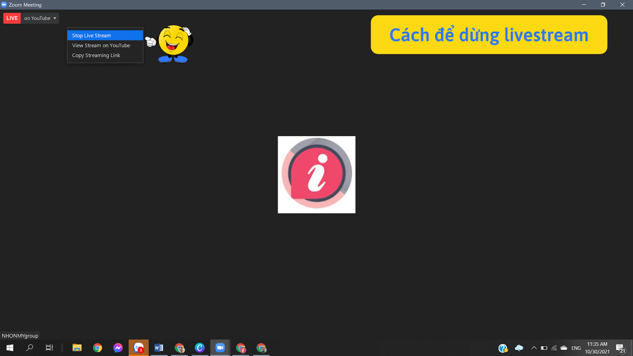Cách livestream  từ zoom qua YouTube