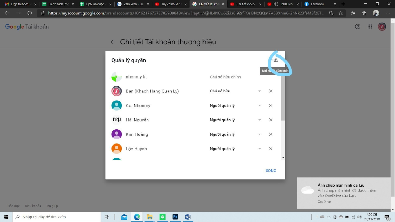 hướng dẫn cấp quyền truy cập trên Youtube