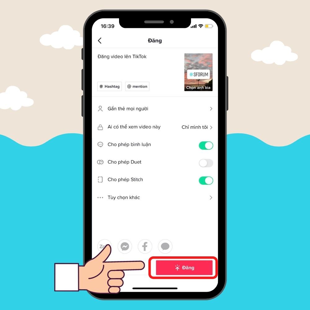 Hướng dẫn Đăng video lên Tiktok