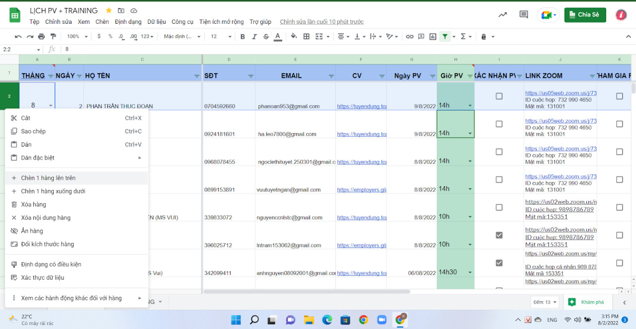 Thực tập sinh Marketing online (Lê Thanh Hoàng Thắng - NS 1.1.2023)