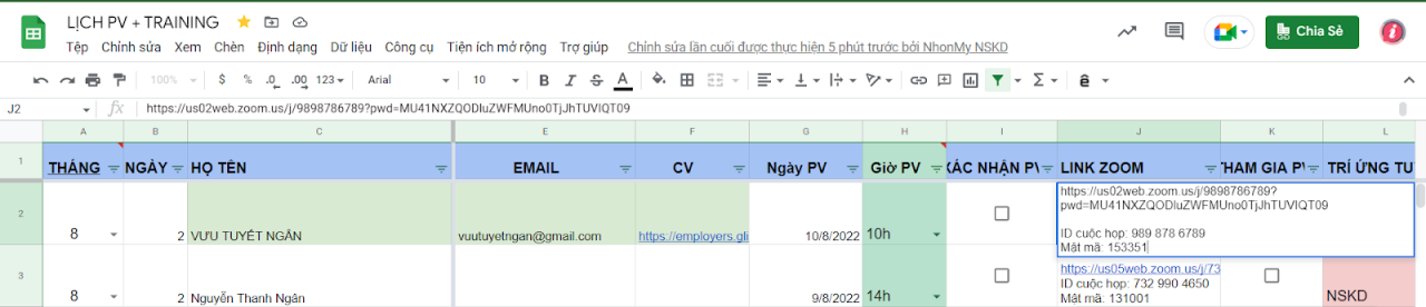 Thực tập sinh Marketing online (Lê Thanh Hoàng Thắng - NS 1.1.2023)